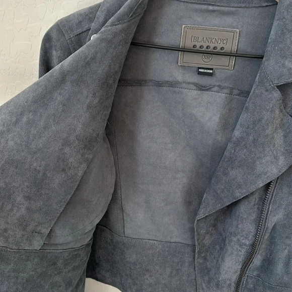 BLANK NYC Elliot Faux Suede Moto Jacket Size XS Petite - Picture 8 of 11